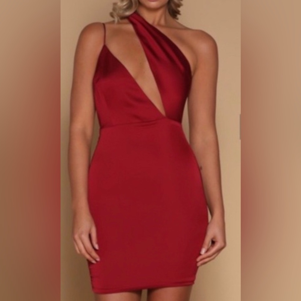 MESHKI| Asymmetrical Mini Dress